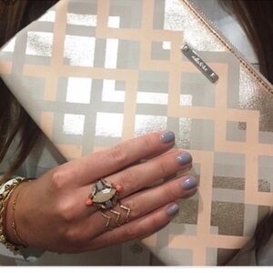 Stella & Dot | Pouch | Capri Pouch | Metallic Geo